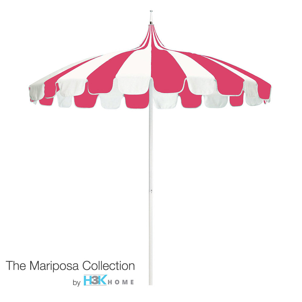 hot pink umbrella patio Mariposa 8.5' Painted Lady Series Patio Umbrellas - Sunbrella